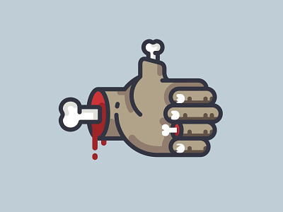 OKk finger glove hand horror human icon illustration logo monster ok think zombie