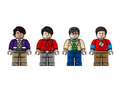 The Big Bang Theory Lego characters illustration lego logo nerd science the big bang theory tv show vector