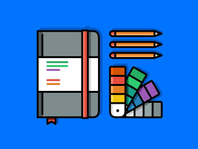 Design android art book color dribbble icon illustration ios notebook outline paper work