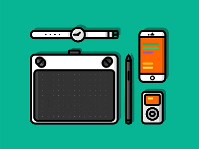Draw android art icon illustration ios music notebook outline pen wacom watch work