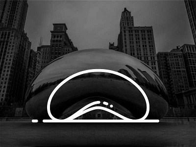 Chicago !! The Bean !! apps building graphic icons landmark pictogram tourism travel turist vector web