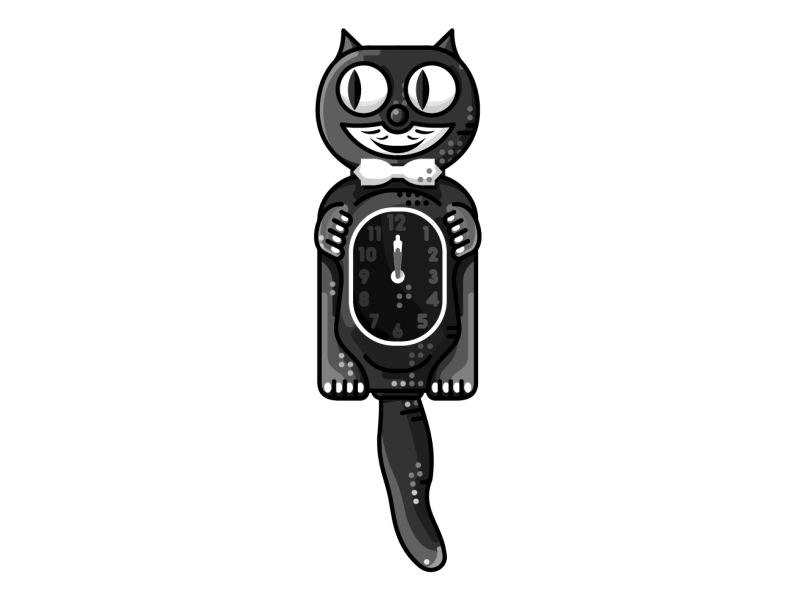 Kit-Cat Klock Animation animal animation cat clock design identity illustration motion symbol time wip work