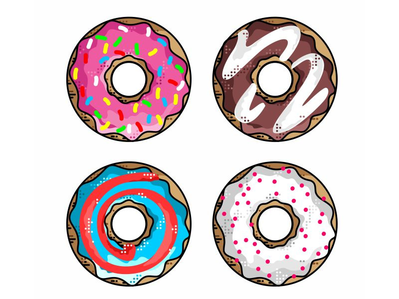 Donuts texture syrup sweet shine shadow illustration glamour food donut cream caramel bokeh