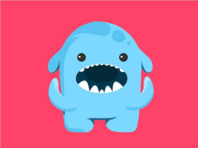 Cute Monster art character cute flat game icon logo logotype minimal monster sweet toy