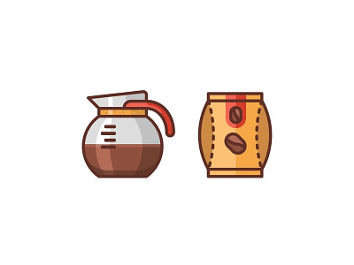 Coffee Icons No.1 coffee cream cup food icons illustration logo sugar texture typography vector wood