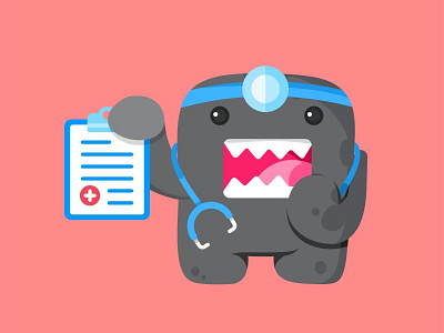 Cute Monster Doctor character cute design doctor illustration ios iphone life list medical monster save