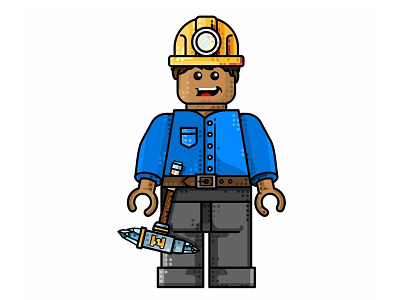Mobcrush Jackfrostminer avatar avatar character dots game google icon lego miner outline pick vector youtube