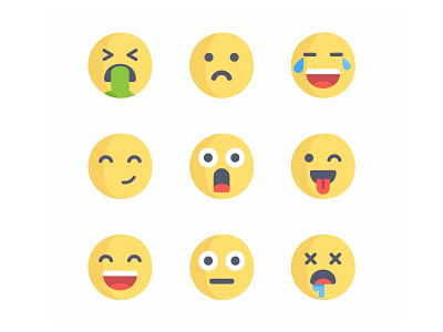 Emoji No.12 2d animation atlassian character design doodle emoji emoji set emotions faces flat illustrator