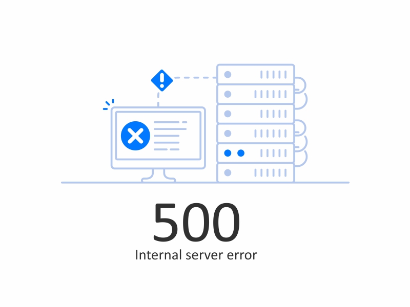 Error 500 White by Aleksandar Savić / Almigor on Dribbble