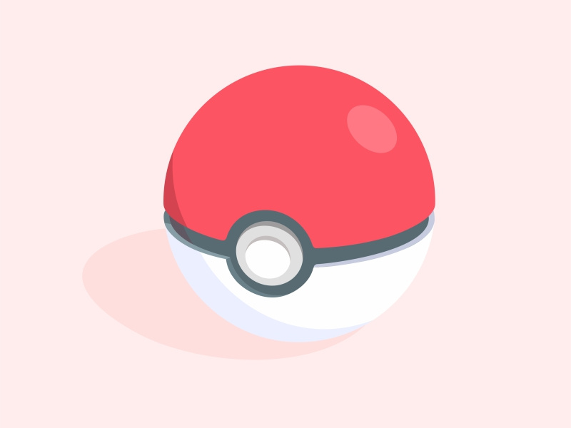 Poke Ball icon pokemon pokeball pikachu nintendo minimal flat illustration gameboy game