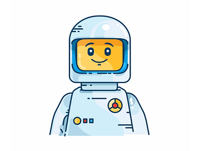 Lego character emoji head icon illustration lego outline smile space spaceman suit toxic
