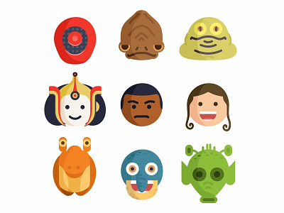 Star Wars Emoji No.19 boba fett character darth vader emoji face jedi joda sith space star stormtrooper wars