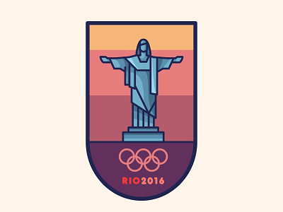 Rio 2016 Badge badge brazil city landmark lettering logo mark medal olympics rio de janerio shoot win