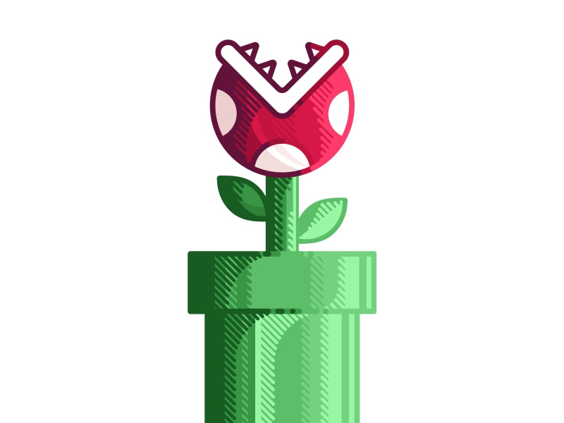 Super Mario Part 2 super mario retro plant pipe mushroom line game feather colorful carapace bullet