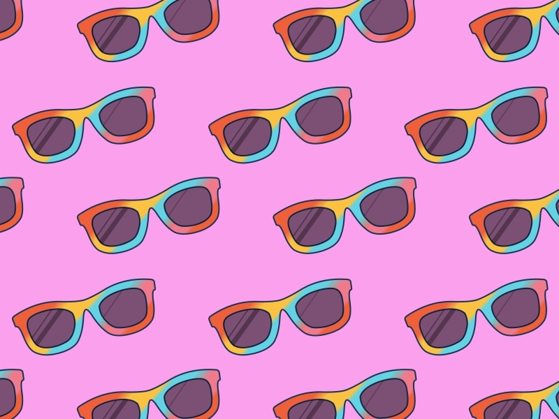Glasses Pattern summer glasses icon ray-ban pattern poster sweet illustration app icon sunglasses doodle design