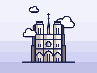 Paris Notre Dame architecture building church city eiffel europe icon illustration landmark louvre notre dame paris