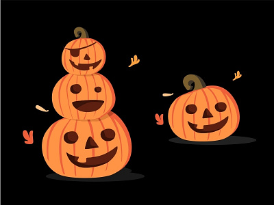 Pumpkins carving eyes face fun halloween happy icon illustration mouth outline pumpkin scoop