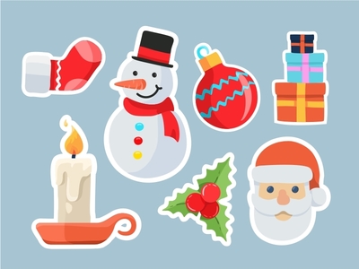 Christmas icon Pack No.1 candies candle celebration christmas family holiday icons presents santaclaus snow snowman winter