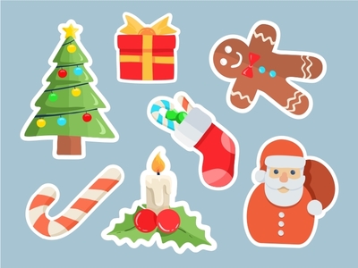 Christmas icon Pack No.2 candies candle celebration christmas family holiday icons presents santaclaus snow snowman winter