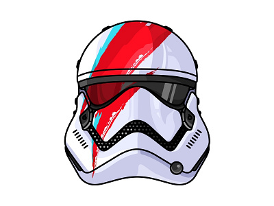 David Bowie Tr 8r Stormtrooper colorful davidbowie graphic helmet logo paint painted painting rogue one space star wars stormtrooper