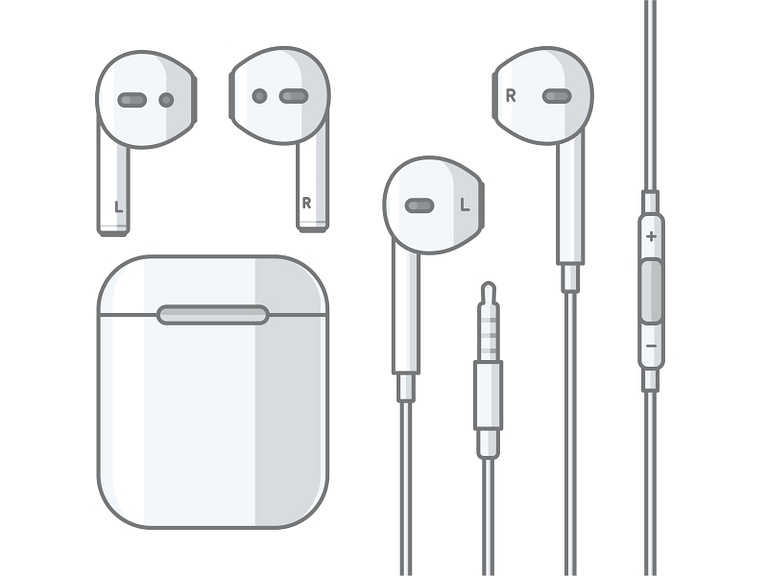Apple earbuds by Aleksandar Savic / almigor on Dribbble