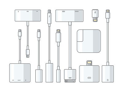 Apple connectors apple cable connectors headphones icon iphone metal mobile smart technology vector wireless