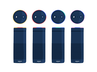 Echo Assistent alexa amazon assistent control delivery echo icon project smart speaker vector voice interaction