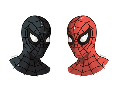 Spiderman Suit Vs Symbiote Suit character comics hero illustration line marvel marveluniverse peterparker stanlee steveditko suit symbiote