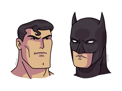 Superman VS Batman avatar bat batman comic dc fight hero icon illustration movie superhero superman
