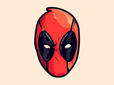 Deadpool comic cute deadpool illustration line art marvel movie sticker superhero vector wade wilson