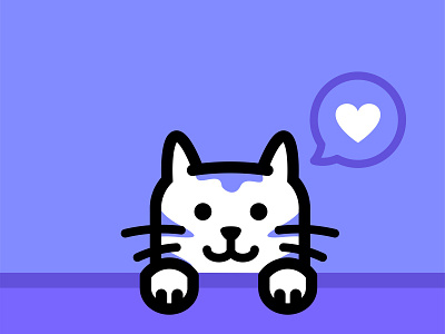 Cat ❤ cat character chat cute heart icon illustration kitty line livingroom outline