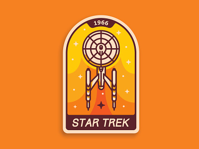 Star Trek badge 🏅 badge icon illustration sci fi ship space space ship spacecraft star trek stars uss enterprise