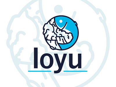 loyu badge fish illustration line logo mark moon sign type vulcano waves wind