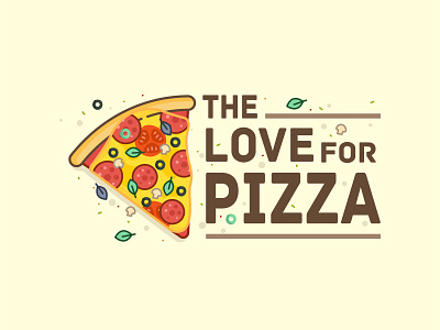 The Love For Pizza cheese font food italia italy lettering pizza playoff stickers typo typography