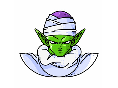 Piccolo 👽 2d animation avatar character dragonball friends goku illustration line piccolo smile vector