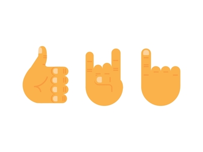 Hands 2d app design fingers flat gestures hand icon icons illustration ok outline