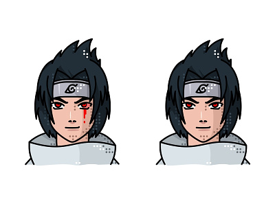 Sasuke Uchiha 2d animation avatar cartoon character face illustration image line naruto ninja sasuke