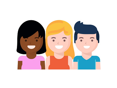 Friends Avatar avatar cute face friend friends hair icon illustration people profile smile vector