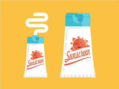 Sunscreen 2d beauty brand health identity illustration label logo packaging product repellent sunscreen