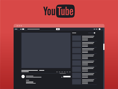 YouTube app application dashboard flat landing media overview play streaming video web design youtube
