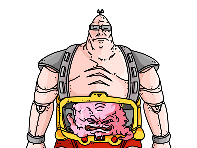 Krang alien brain design future illustration krang monster pink robot teenage mutant ninja turtles tmnt villain