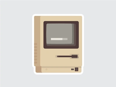 Retro Mac 2d apple branding computer design icon imac mac retro sticker technology ui