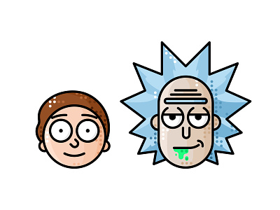 Rick And Morty 2d cartoon cute fan icon illustration line morty photo rick rick and morty vector