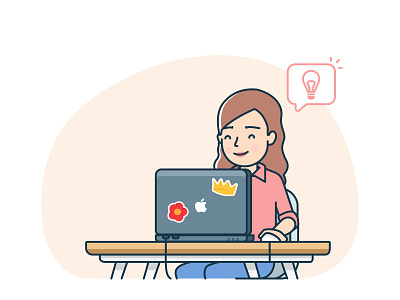 Character 👩‍💻 avatar business characters communication computer coworking group illustration laptop line sticker teamwork