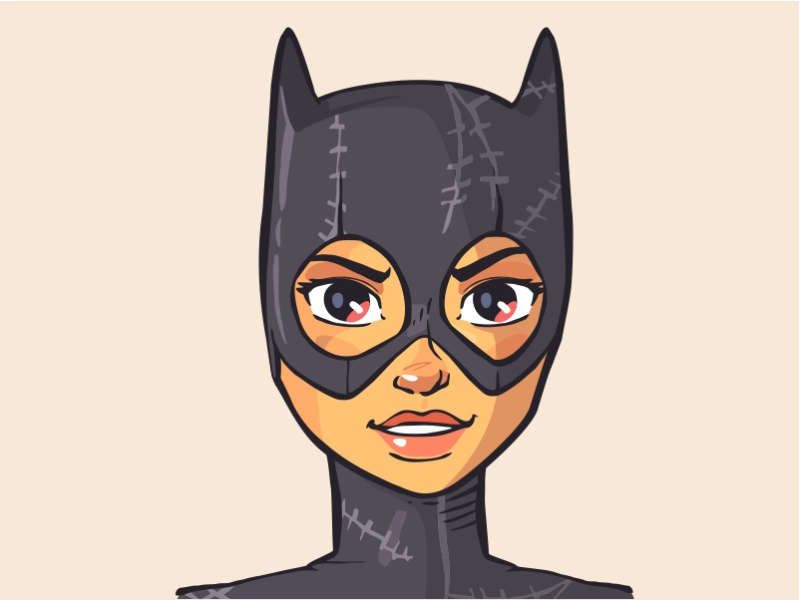 CatWoman beautiful cat catwoman character design cute female girl illustration pretty sexy smile vector