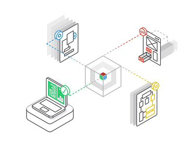 Rapid Prototyping No.2 2d adobe connect data design icon isometric line page technology tool web