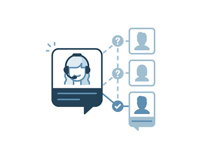 Manual Chat Routing avatar bot chat help icon illustration manual messenger network routing server team