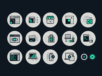 Icons access control branding cloud event store icon set ipfs module architecture open source team technology transmute cli visual design