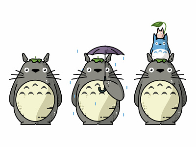 My Neighbor Totoro characters colorful cute design ghibli icons illustration kawaii miyazaki my neighbor totoro supahcute totoro