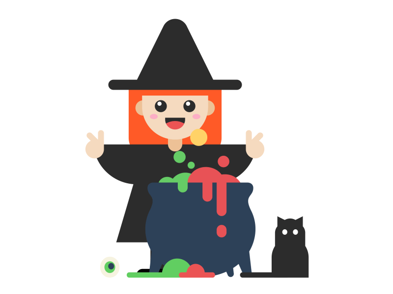 Happy Halloween 👻🎃 avatar black cat celebrate costume eye face ghost gif halloween happy scary witch